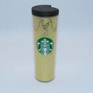 Starbucks 2020 16oz Gold Champagne Bubbles Travel Cup Tumbler with Black Lid